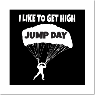 Jump day funny skydiver Posters and Art